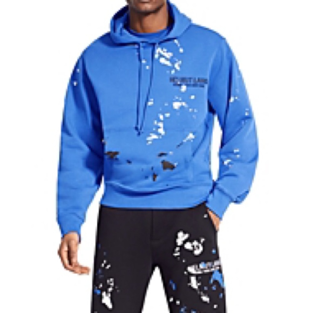 Helmut Lang Paint Splatter Pullover Hoodie